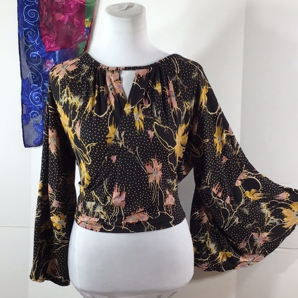 Free People Last Time floral crop top S